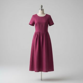 Linen enzyme washed STONEWASHED PREMIUM bordeaux