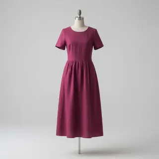 Linen enzyme washed STONEWASHED PREMIUM bordeaux
