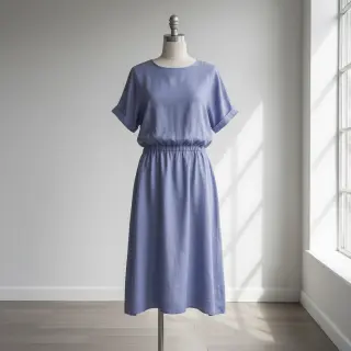 Linen enzyme washed 170 g blue grey