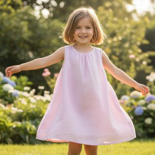 Linen enzyme washed 170 g baby pink