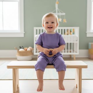 Linen enzyme washed 170 g purple lavender