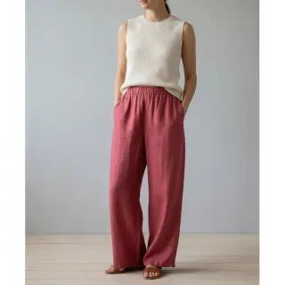 Linen enzyme washed 170 g rose pink