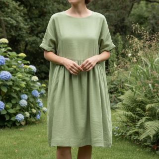 Linen enzyme washed 170 g light green