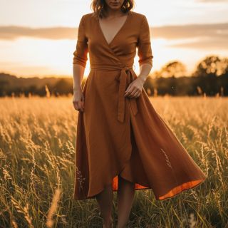 Linen enzyme washed 170 g caramel