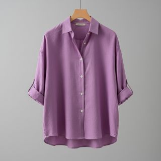 Linen enzyme washed orchid pink