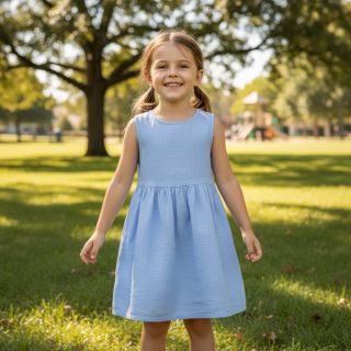 Linen enzyme washed lavender blue