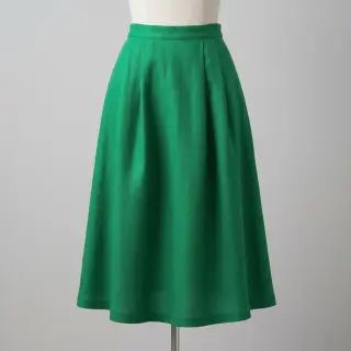 Linen enzyme washed 170 g grass green