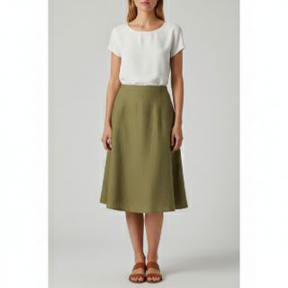 Linen enzyme washed 170 g green