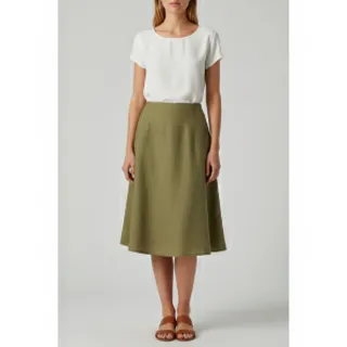 Linen enzyme washed 170 g green