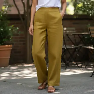 Linen enzyme washed 170 g gold