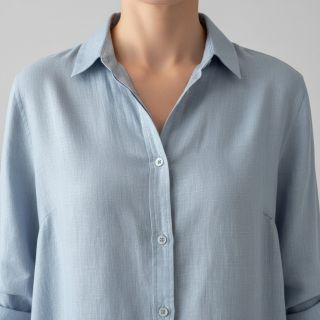 Linen enzyme washed 170 g blue