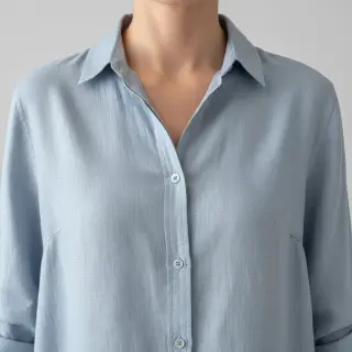 Linen enzyme washed 170 g blue