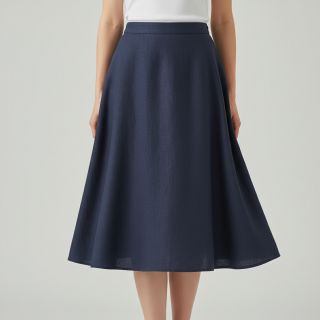 Linen enzyme washed 170 g navy