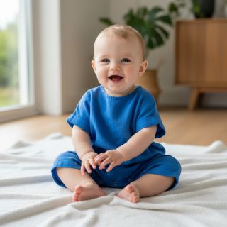 Linen enzyme washed 170 g cobalt