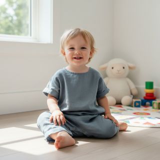 Linen enzyme washed 170 g ocean green