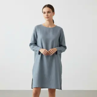 Linen enzyme washed 170 g ocean green