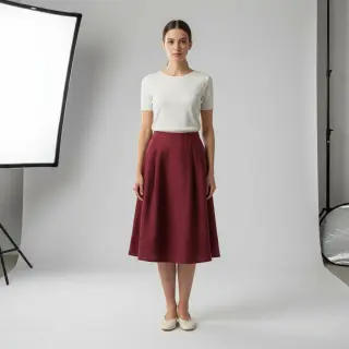 Linen enzyme washed 170 g bordeaux