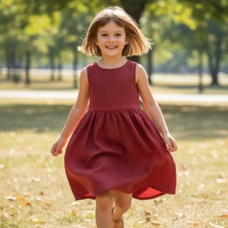 Linen enzyme washed 170 g wine red