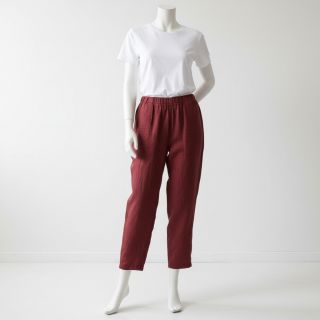 Linen enzyme washed 170 g wine red