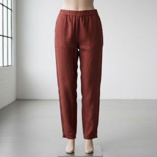 Linen enzyme washed 170 g wine red