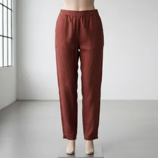 Linen enzyme washed 170 g wine red