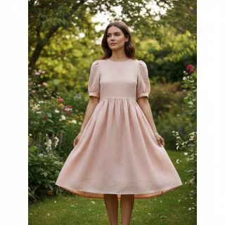 Linen enzyme washed 170 g light rose