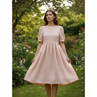 Linen enzyme washed 170 g light rose