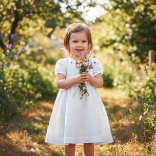 Linen enzyme washed 170 g white