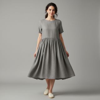 Linen enzyme washed 170 g grey