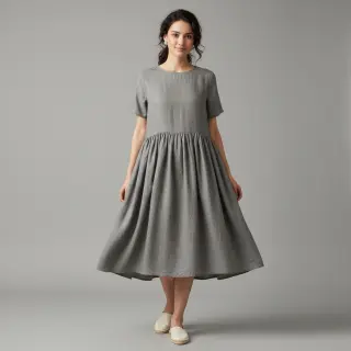 Linen enzyme washed 170 g grey