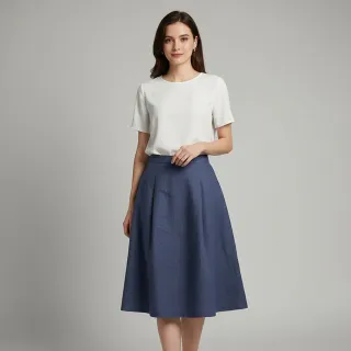 Linen enzyme washed jeans