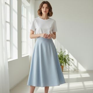 Linen enzyme washed baby blue