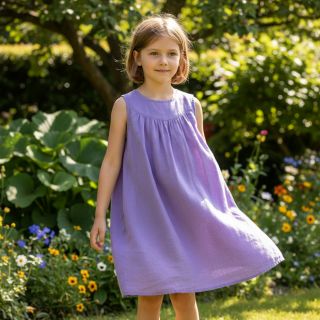 Linen enzyme washed purple