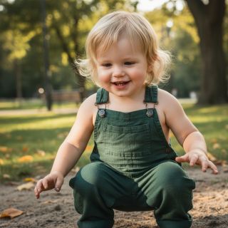 Linen enzyme washed shady green