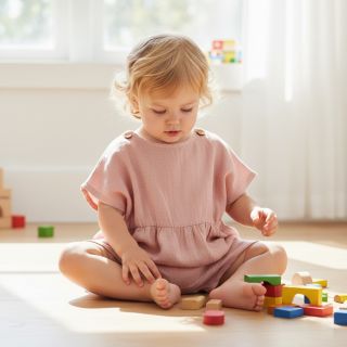 Linen enzyme washed light salmon