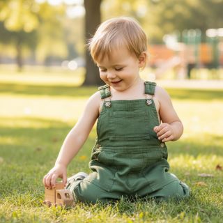 Linen enzyme washed forest green