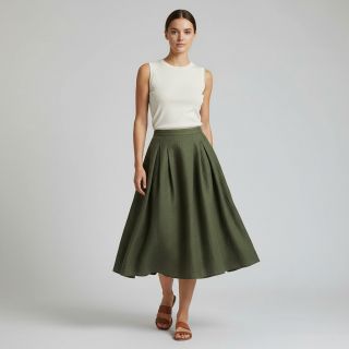 Linen enzyme washed forest green