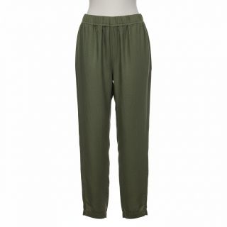 Linen enzyme washed forest green