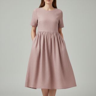 Linen enzyme washed light lilac