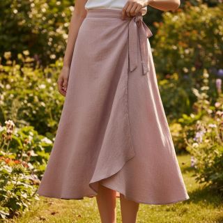 Linen enzyme washed light lilac