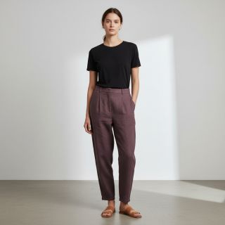 Linen enzyme washed old purple