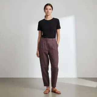 Linen enzyme washed old purple