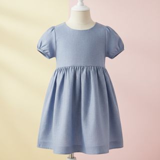 Linen enzyme washed blue shadow