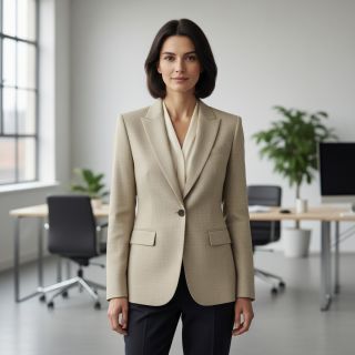 Linen enzyme washed light sand