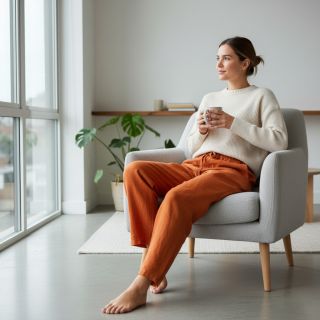 Linen enzyme washed orange