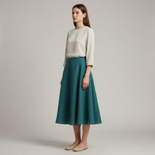 Linen enzyme washed dark cyan