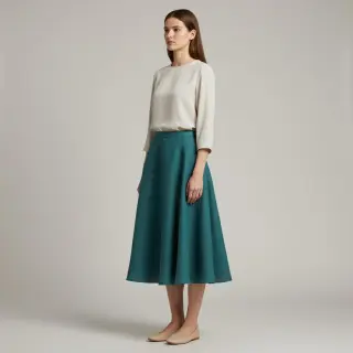 Linen enzyme washed dark cyan