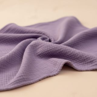 Double gauze/muslin dark lilac