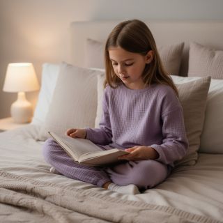 Double gauze/muslin dark lilac