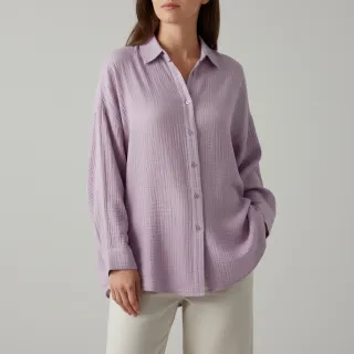 Double gauze/muslin soft lilac ORGANIC